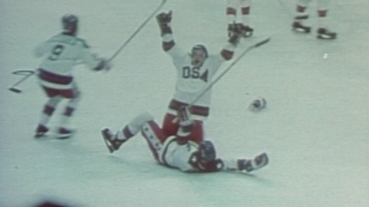  USA 1980 Olympic Miracle on Ice Away Blue Hockey