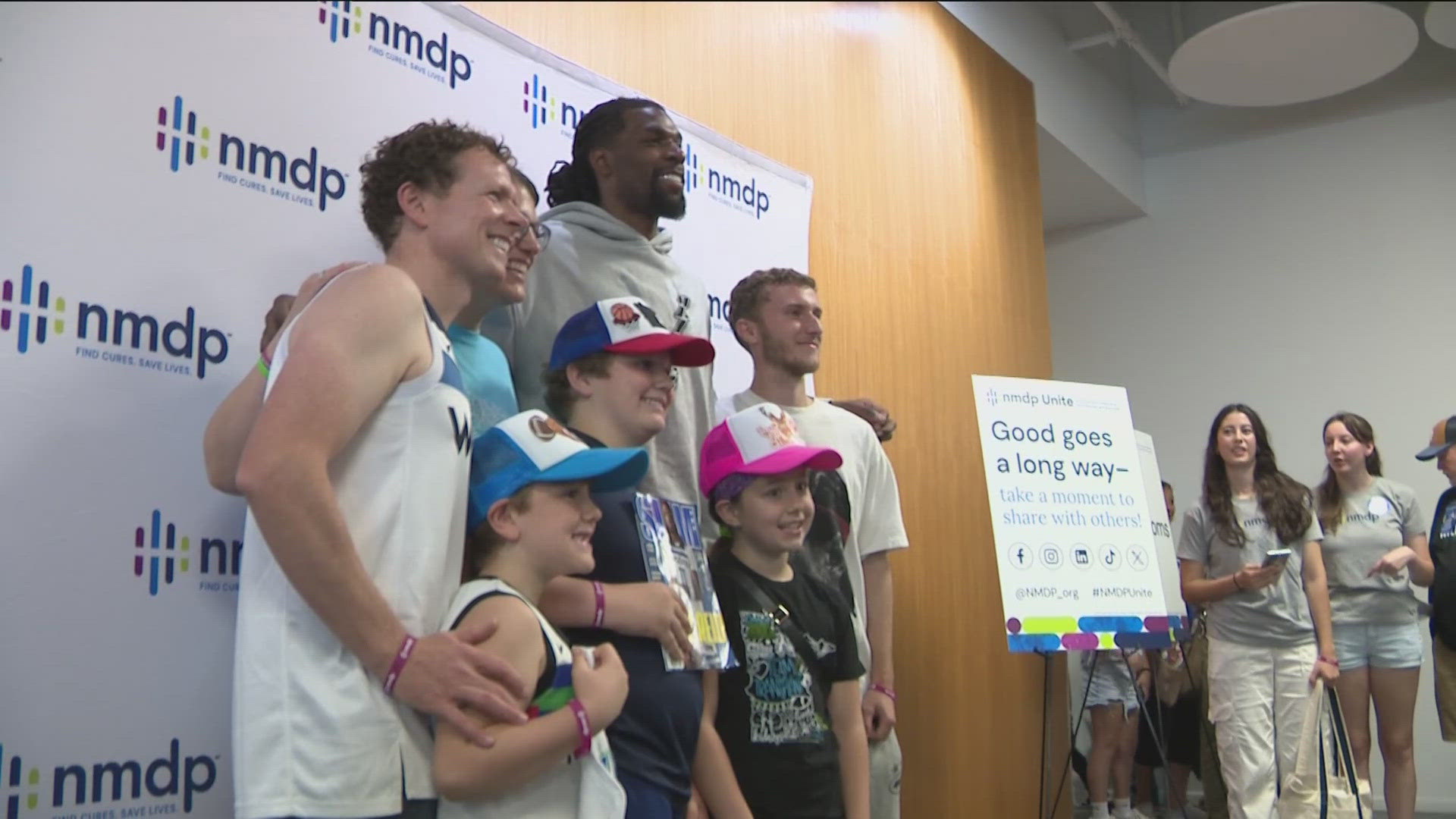 Two men met for the first time on World Marrow Donor Day on Saturday.