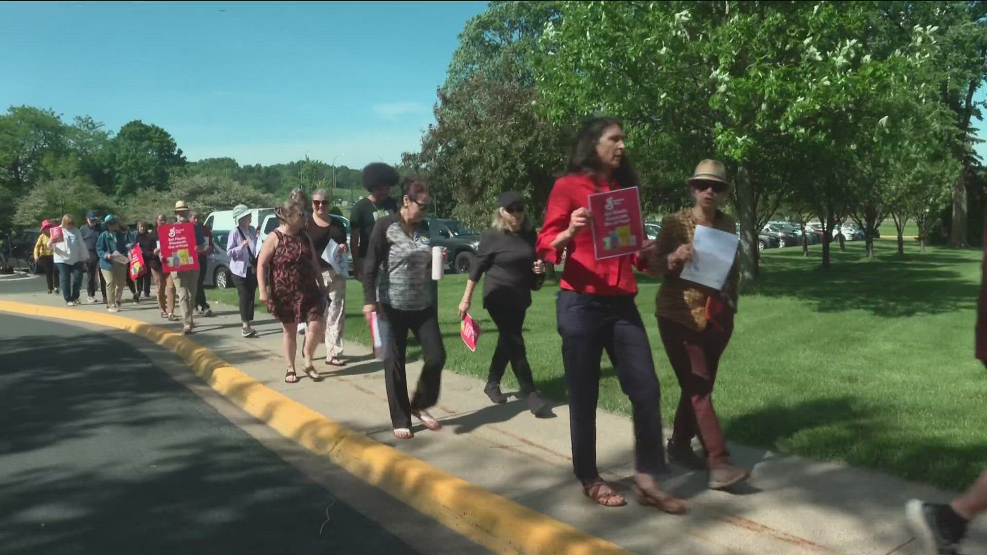 A group from Consumer Reports delivered petitions with more than 30 thousand signatures to General Mills.