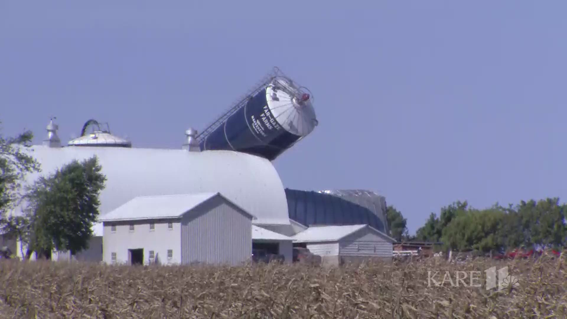 Red Barn Farm in Northfield, Minnesota was hit with extensive storm damage on Thursday night. NWS storm survey teams are still trying to determine whether a tornado touched down in that area. https://kare11.tv/2OJulBa