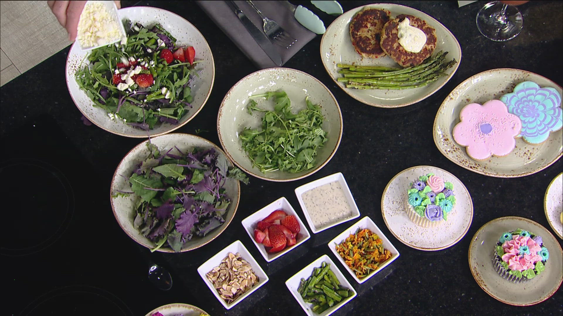 Good Earth joins Escape to Paradise with special menu items, including a salad with edible flowers and a hibiscus mimosa.  
