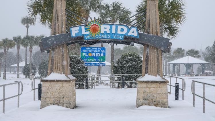 Florida has Minnesota beat for snow this month