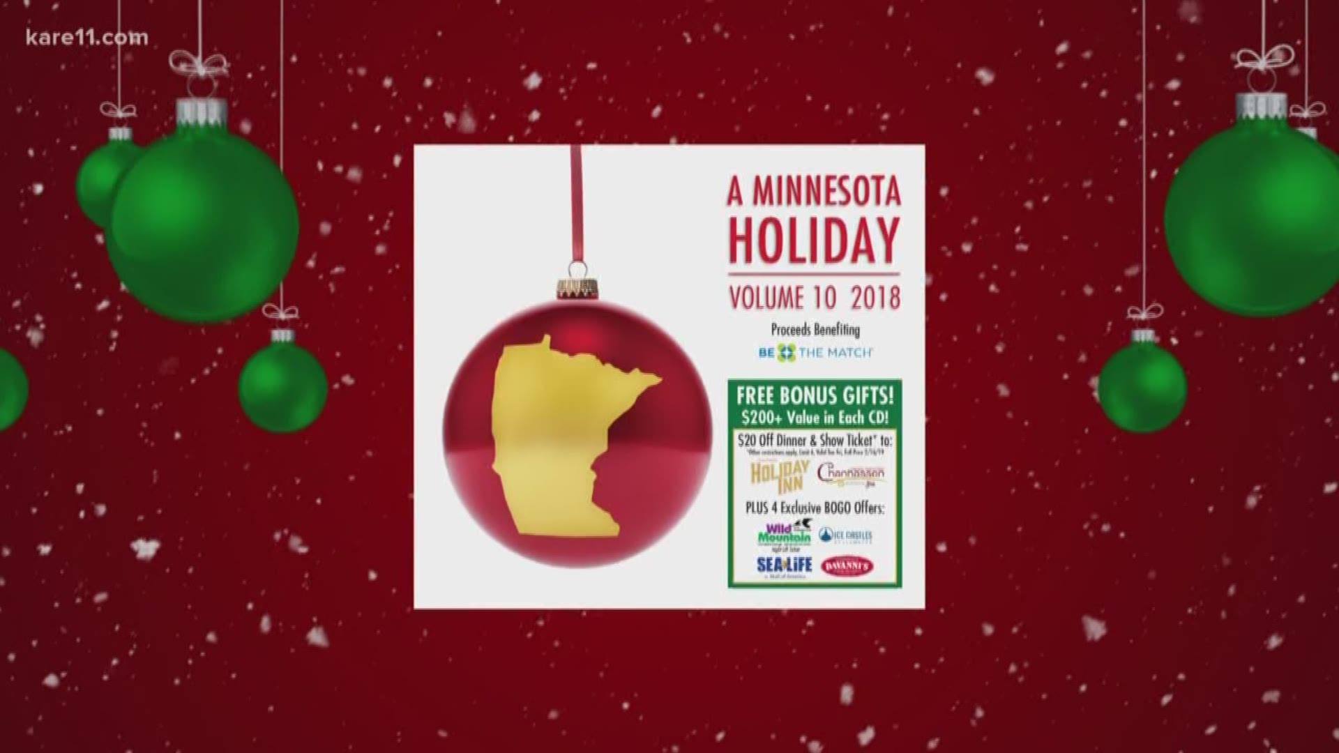 A Minnesota Holiday CD will be hitting the shelves at kowalski's to benefit Be the Match. Phil Thompson joined us in studio with his own rendition of a Christmas classic.