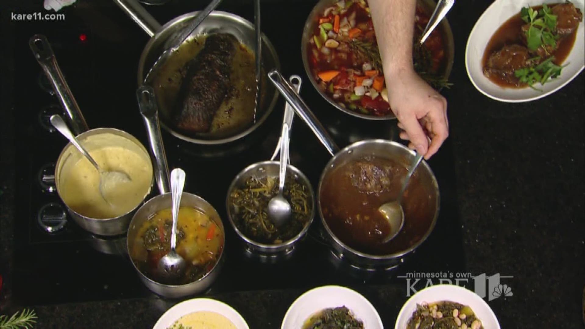 Chef Adam Vickerman from The Lynhall cooks up ribs and vegetables for Fall.