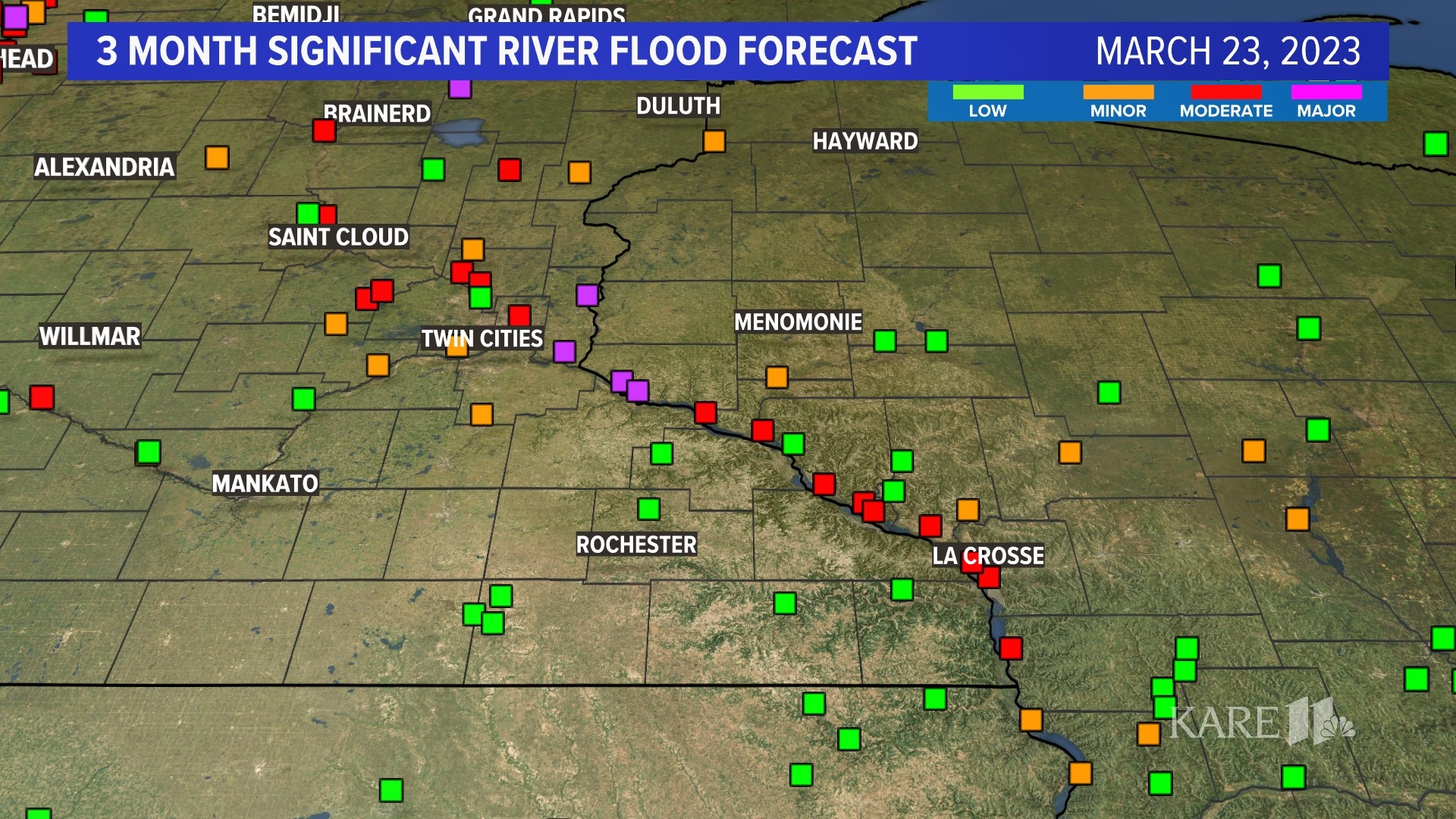 Flood forecast Major flood risk still high near Twin Cities