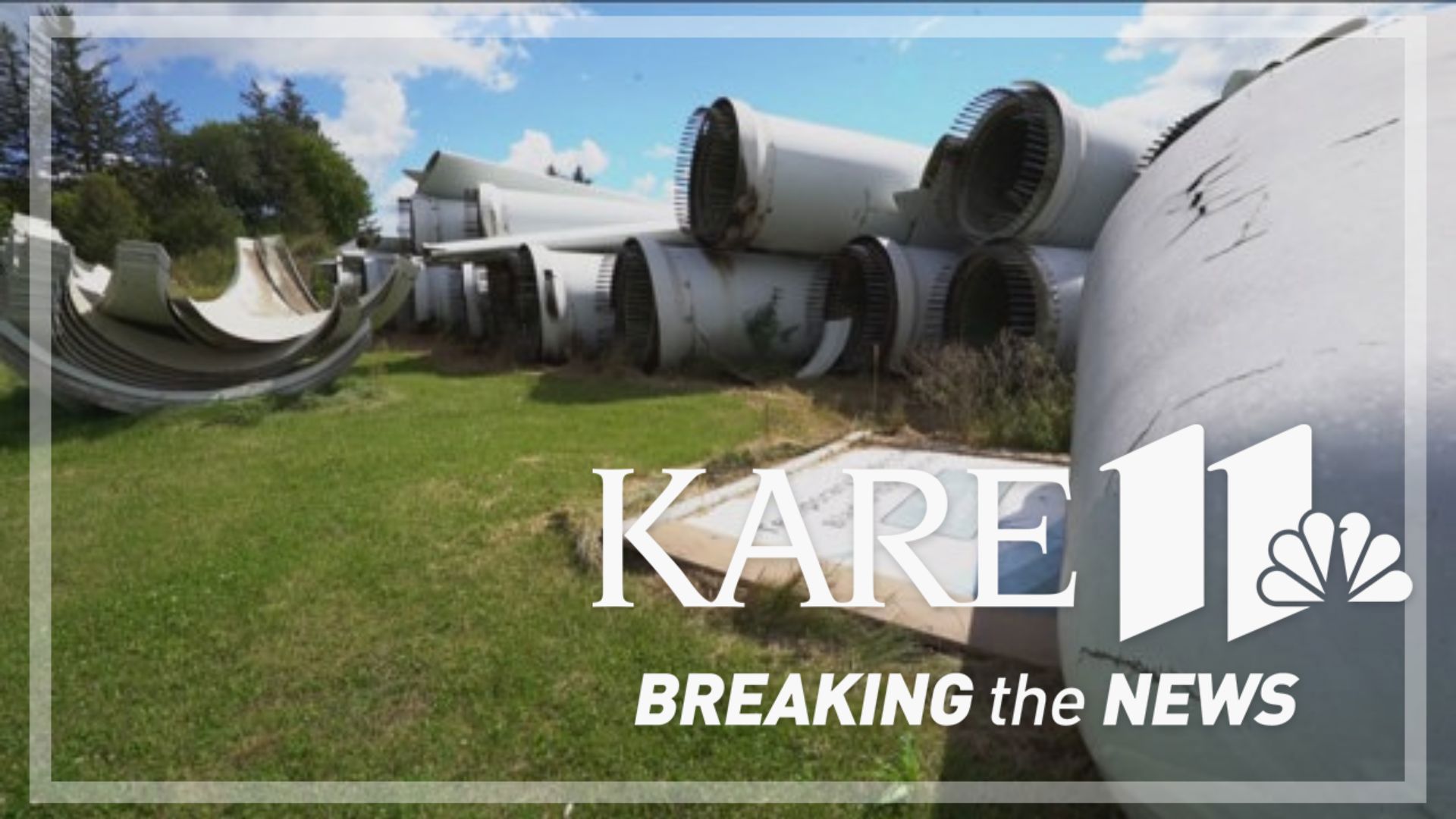 Wind Farms have brought renewable energy to the upper Midwest, but for the past few years, discarded wind turbine blades have become a blight to one southern MN town