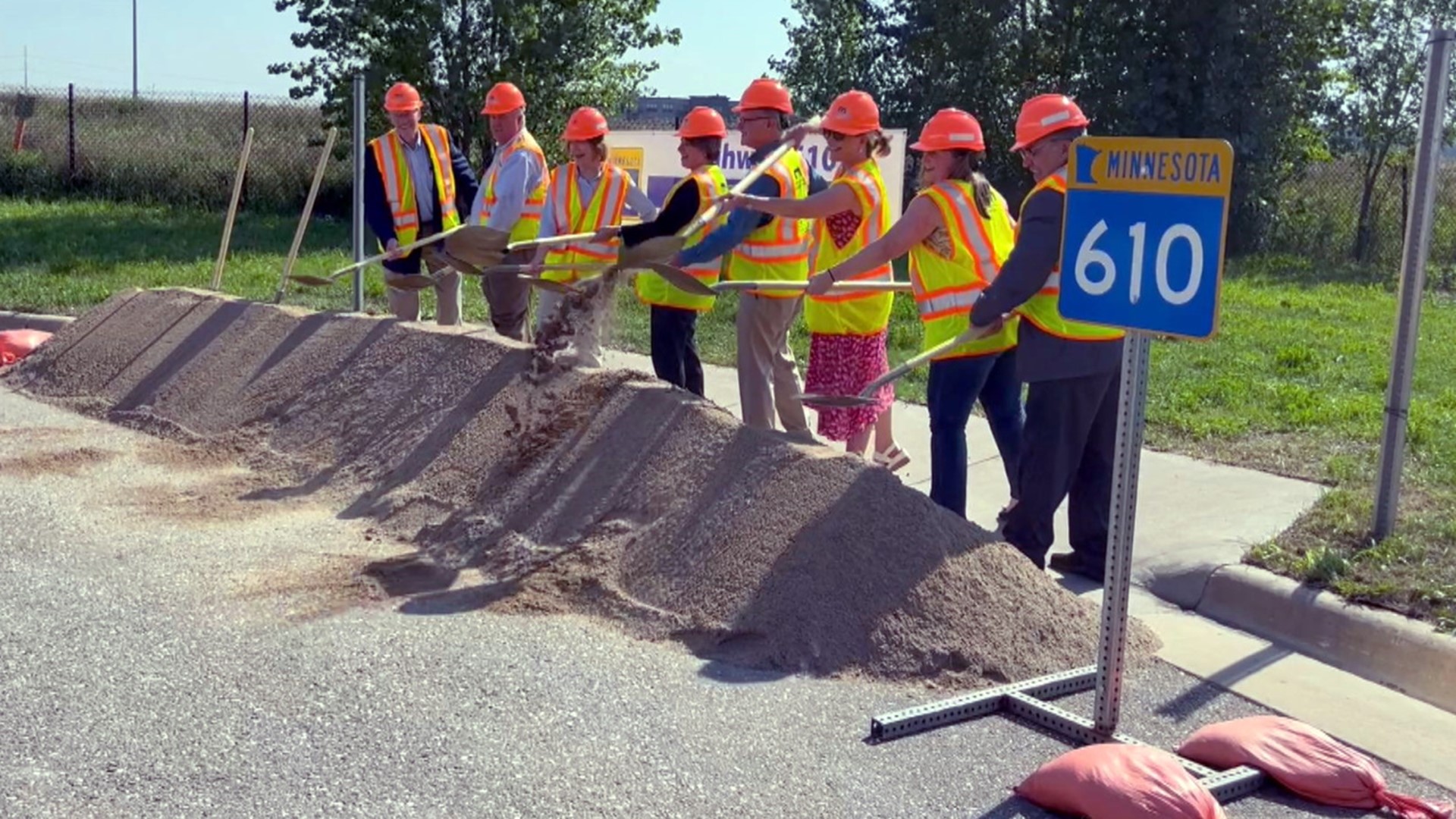 A bipartisan group of local, state, and federal elected leaders gathered in Maple Grove Tuesday to formally break ground on the MN Highway 610 extension project.