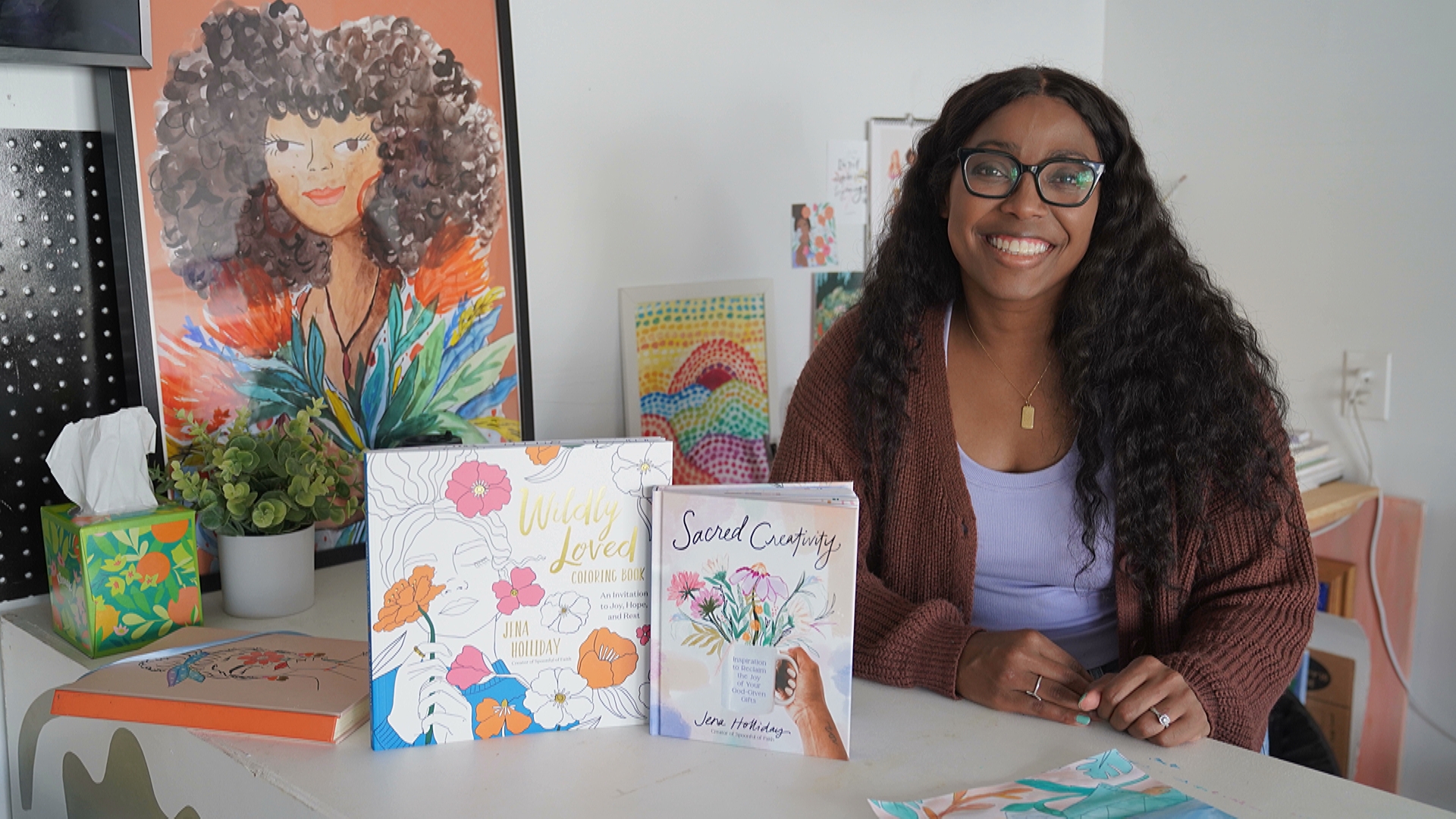 Jena Holliday of Spoonful of Faith recently launched her new book, "Sacred Creativity." Her coloring book, "Wildly Loved," is out Sept. 24.