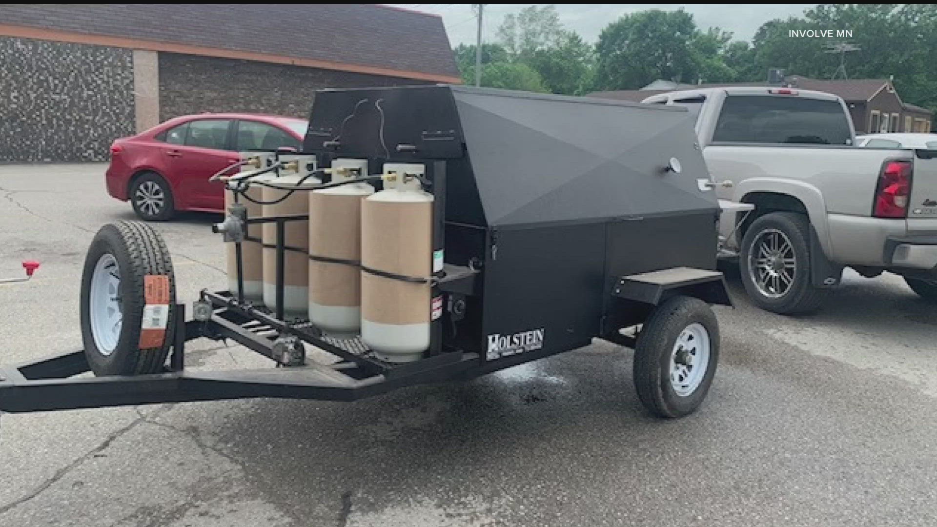 The nonprofit Involve MN believes a thief took their large cooking grill overnight on April 4.