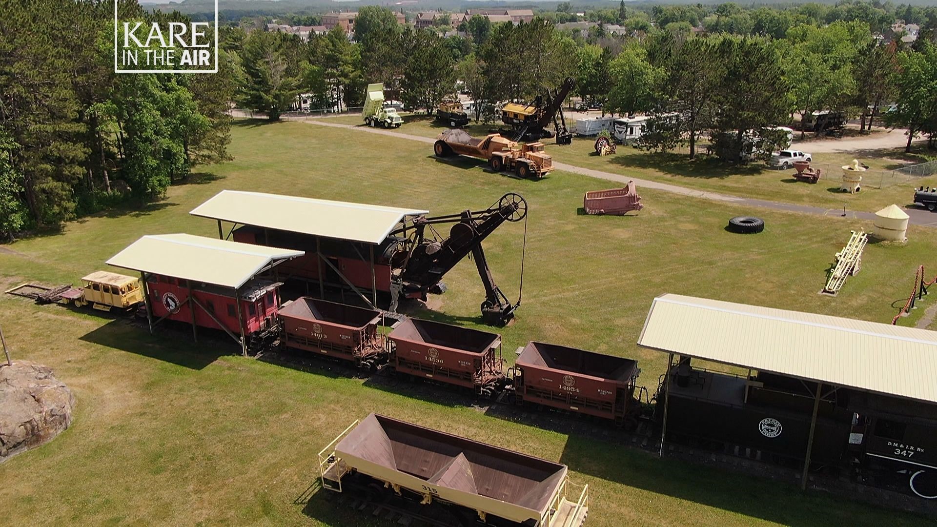 The museum tells the story of mining in northern Minnesota with giant trucks, steam shovels, drills and trains used to transport iron ore.
