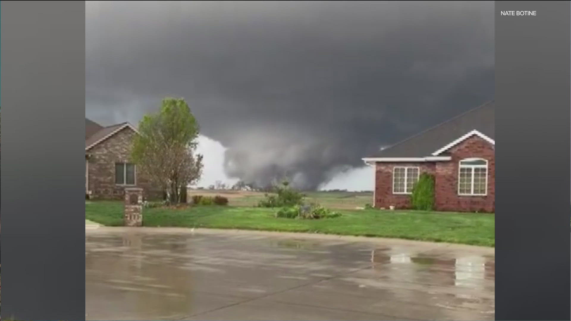 On Friday, the severe storms were spotted about 90 minutes outside of Des Moines, Iowa.
