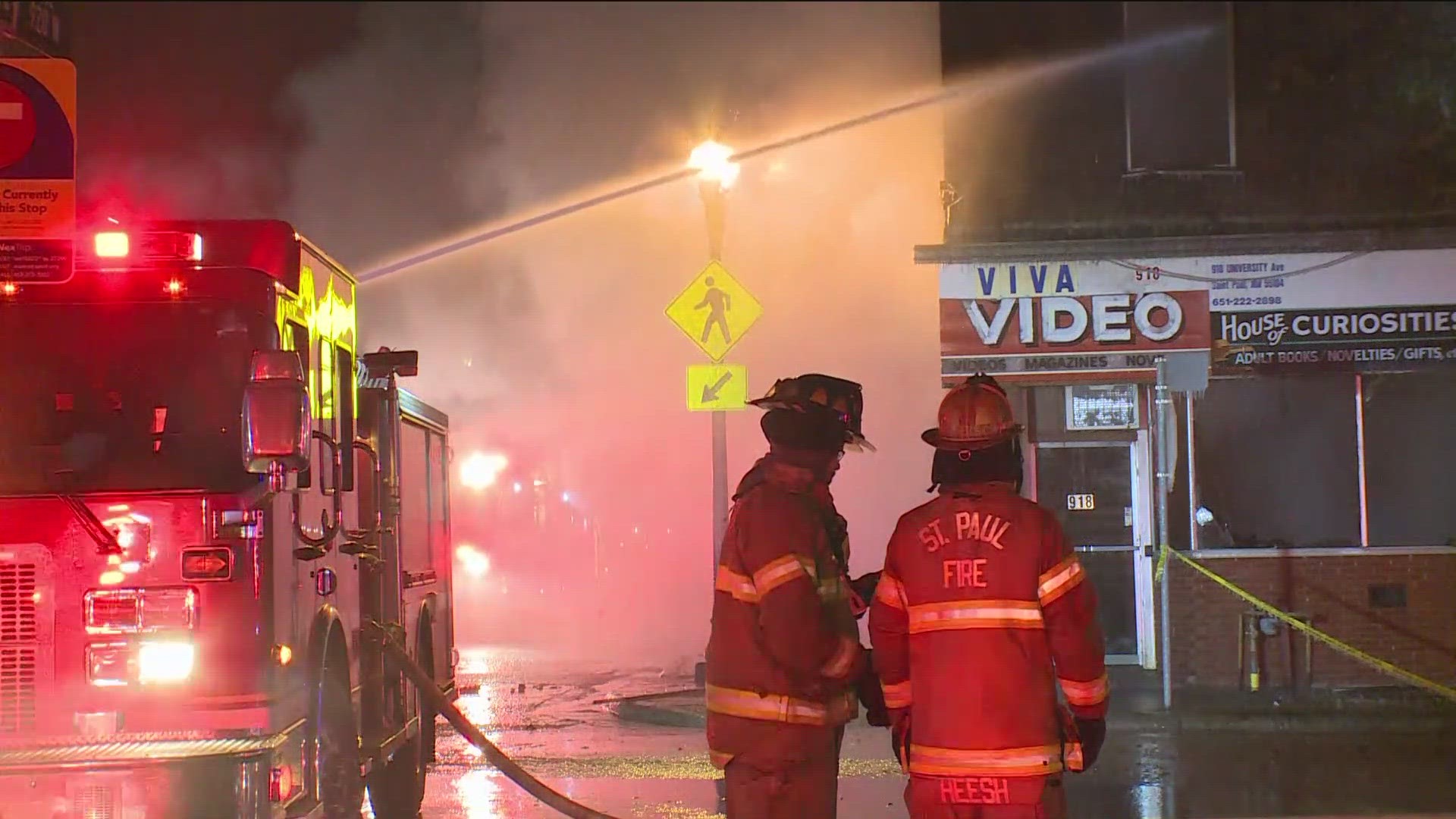 Witnesses said the fire on the 900 block of University Ave. W started around 3 a.m.