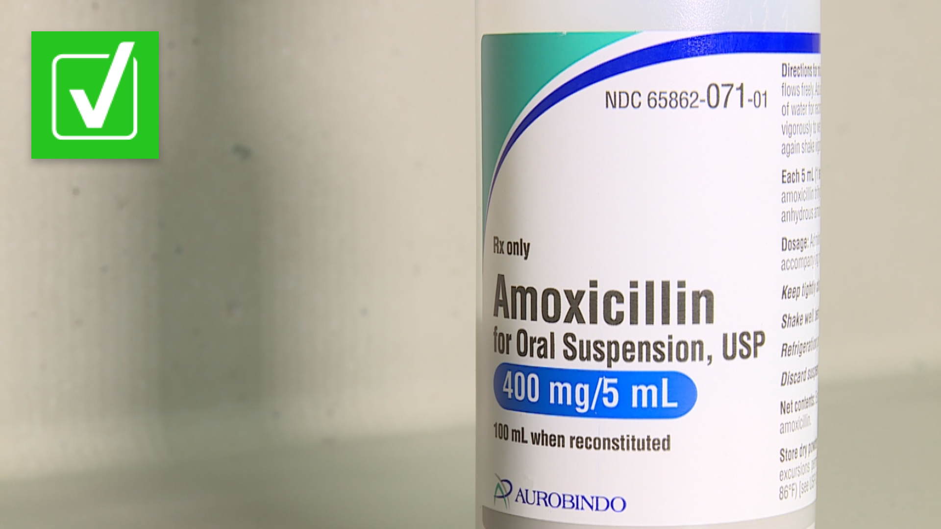 The FDA says the shortage of Amoxicillin is due to increased demand and more sick kids.