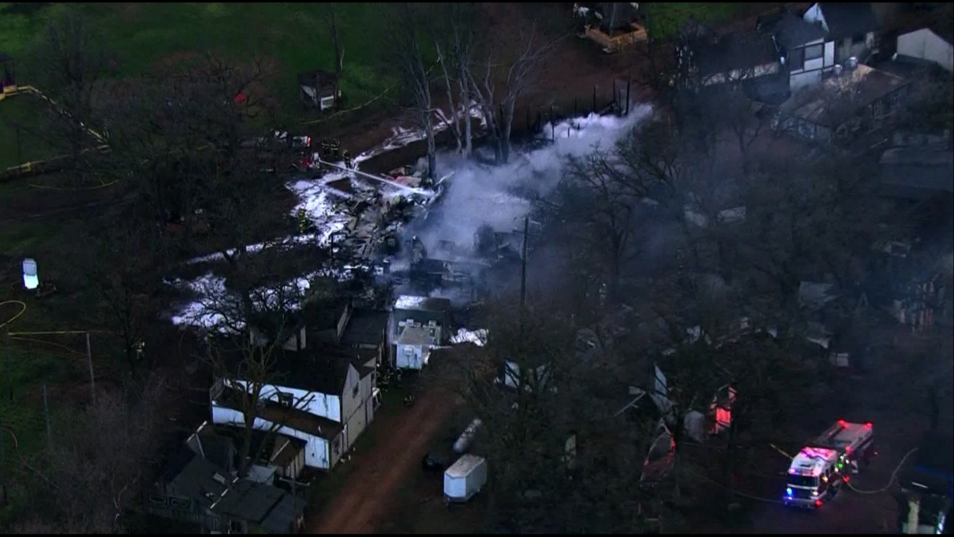 Multiple crews are on the ground battling the blaze.