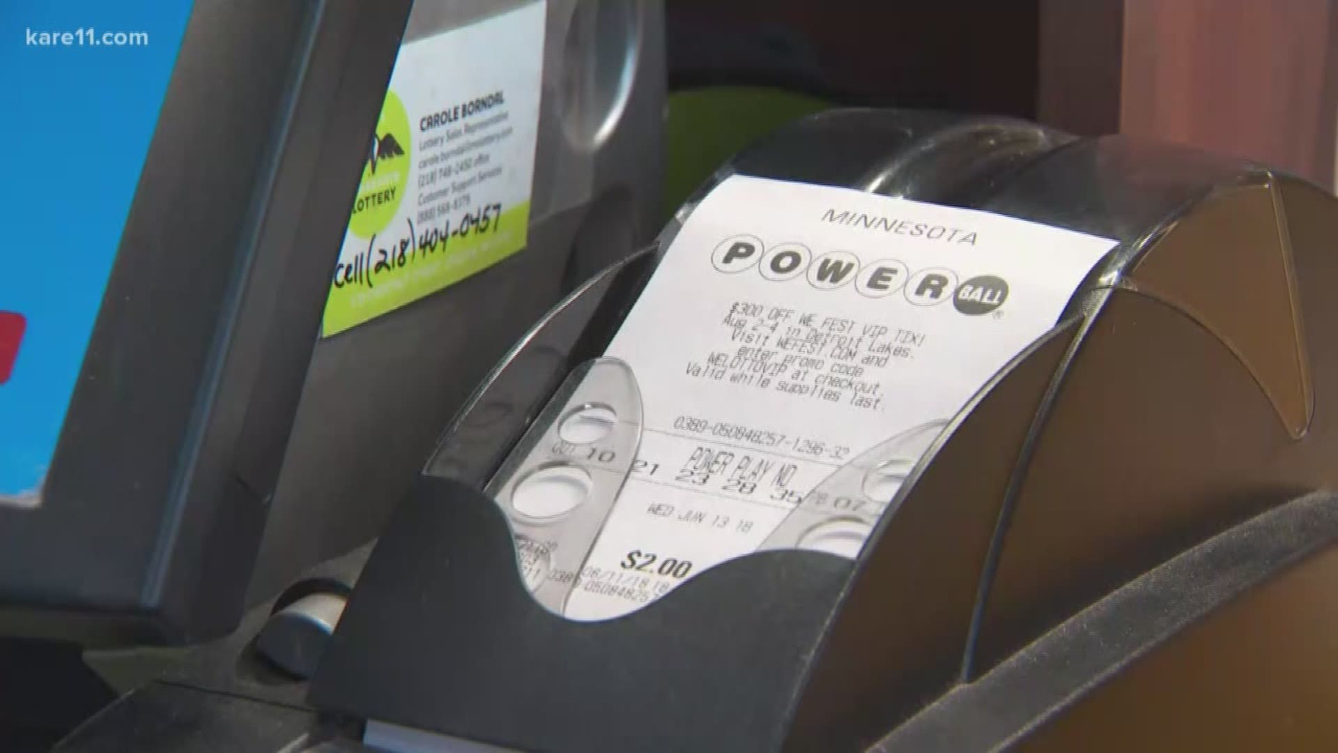 Two Powerball tickets worth $1 million each have been sold in Carlton, Minnesota in the past three weeks. https://kare11.tv/2JL5tK8