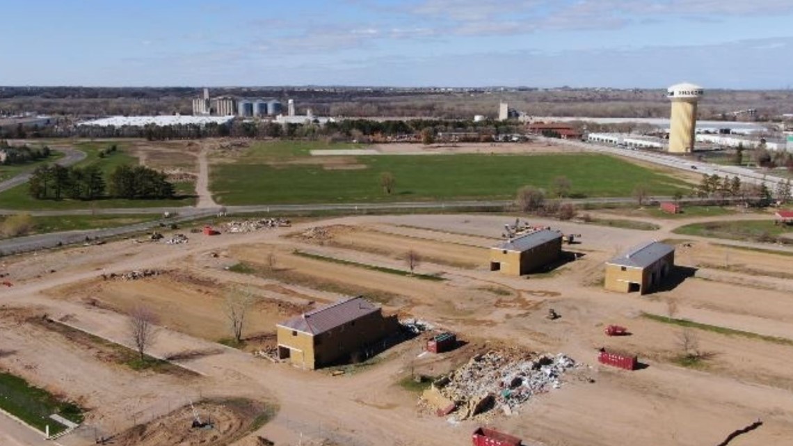 Demolition of some Canterbury barns makes way for amphitheater