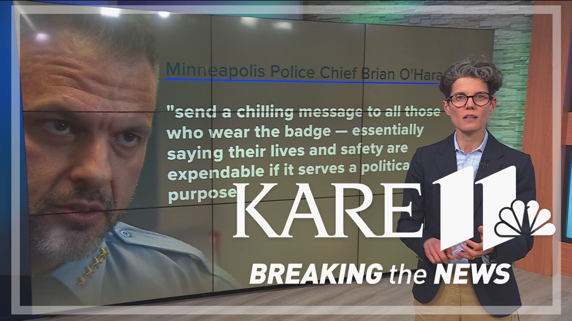 O’Hara wrote an essay in the Minnesota Star Tribune, describing it as a slap in the face to people who wear badges. 