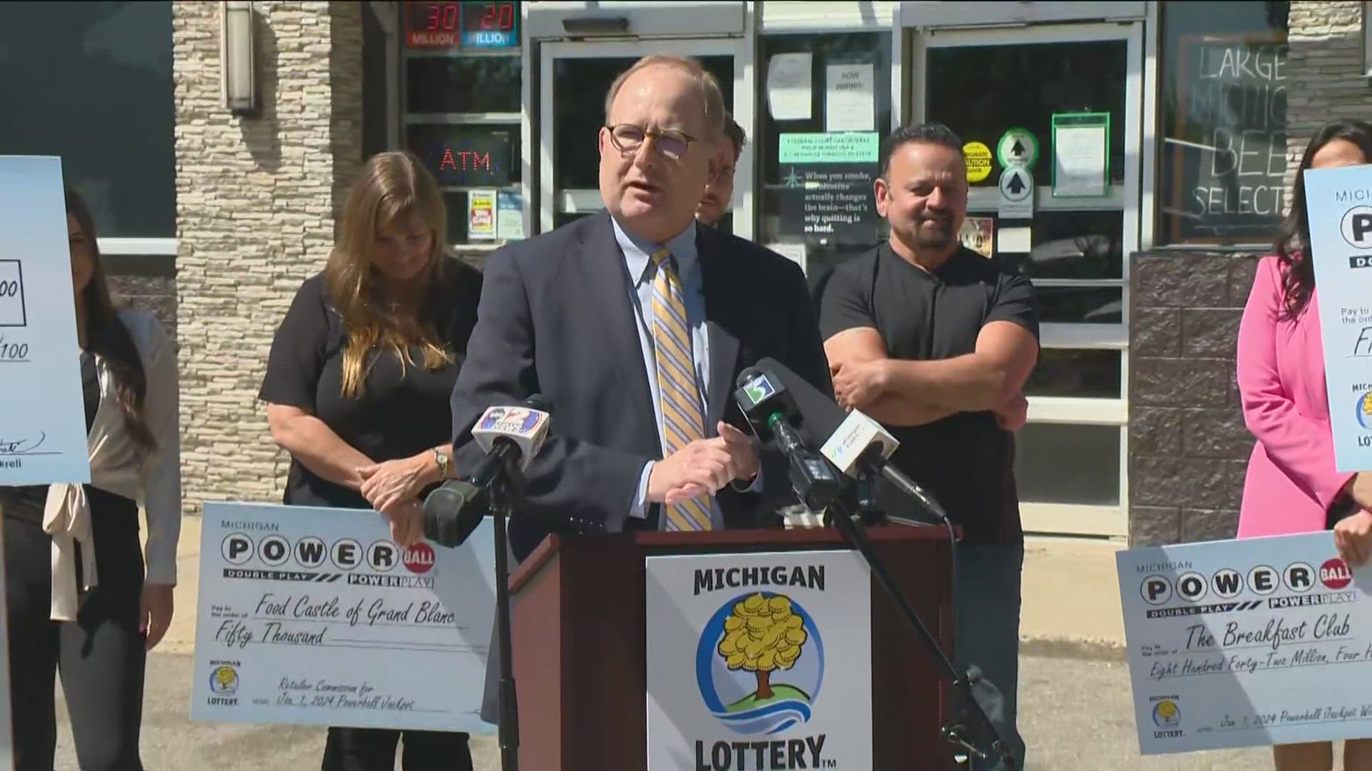 The winning ticket was the first time in the lottery game's history that a Powerball jackpot had been won on New Year's Day.