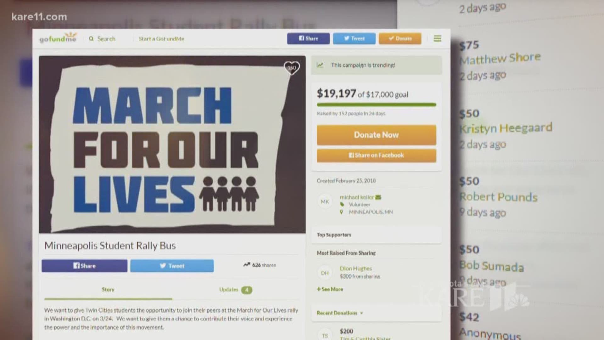 KARE 11's Kent Erdahl spoke to those attending the March for Our Lives. http://kare11.tv/2DNqrB2