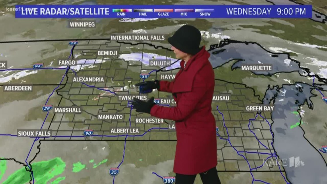 Late evening weather forecast January 1, 2020