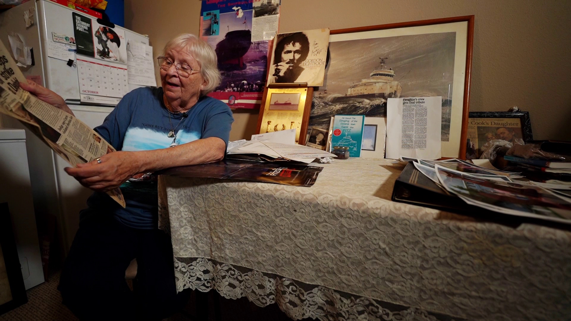 Nearly 50 years after the Edmund Fitzgerald sank on Lake Superior, the daughter of the ship's cook reflects.
