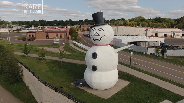 KARE in the Air: 'World's Largest Snowman' in North St. Paul