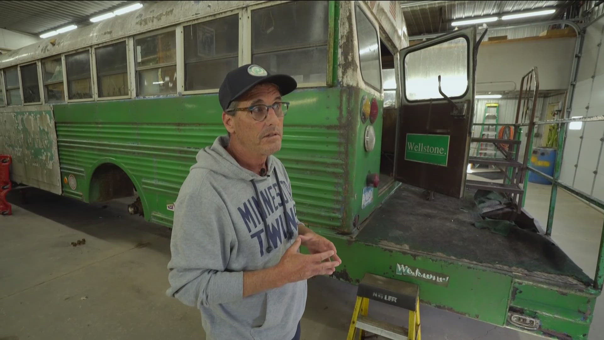 History is coming back to life in southern Minnesota, in the form of a big green bus.