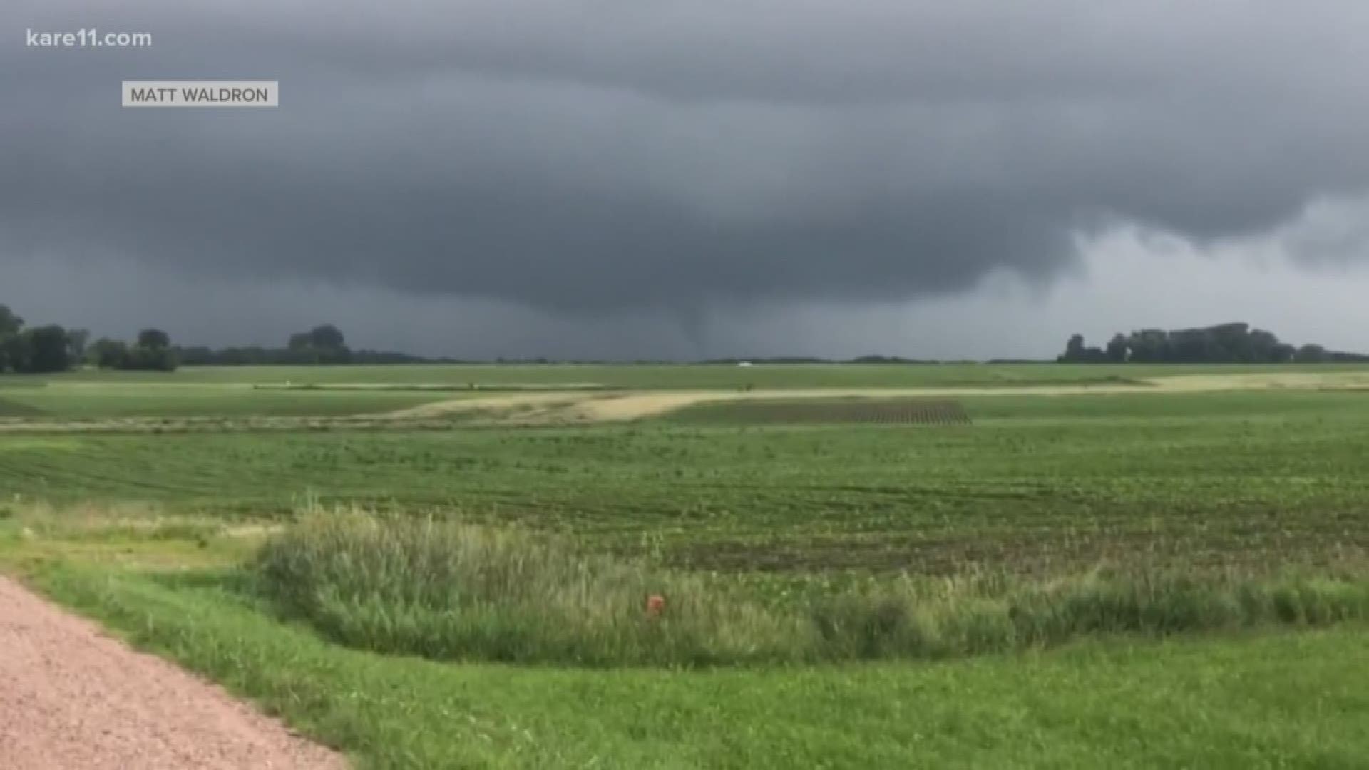 The National Weather Service reported brief tornado touchdowns in Henderson and Arlington, Minnesota.