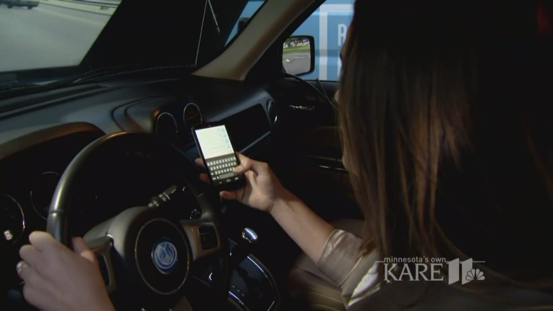KARE 11's Alicia Lewis has been a champion of putting down the cell phone and ending distracted driving with her #eyesUP campagin, and a cool simulator sponsored by All State shows us why.
