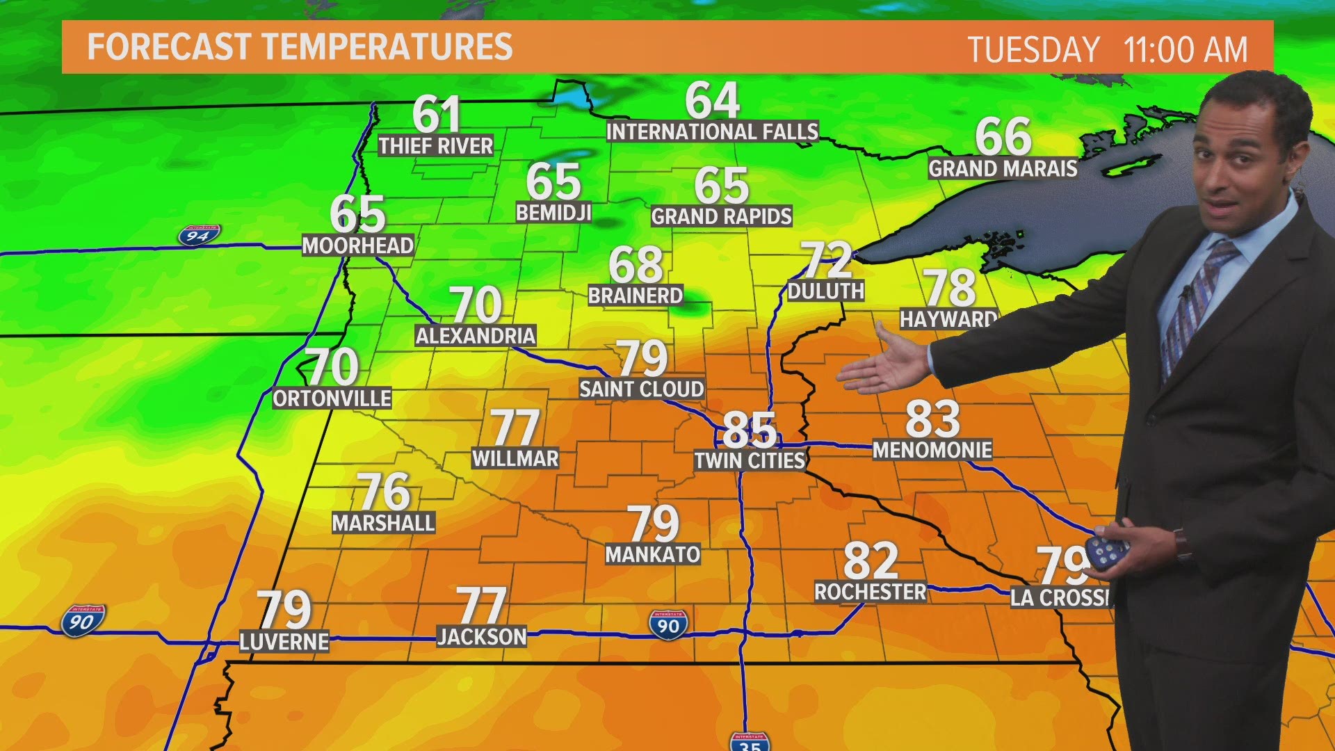 A few storms are possible on Tuesday - our only chance of rain this week. http://kare11.tv/2iTedyz
