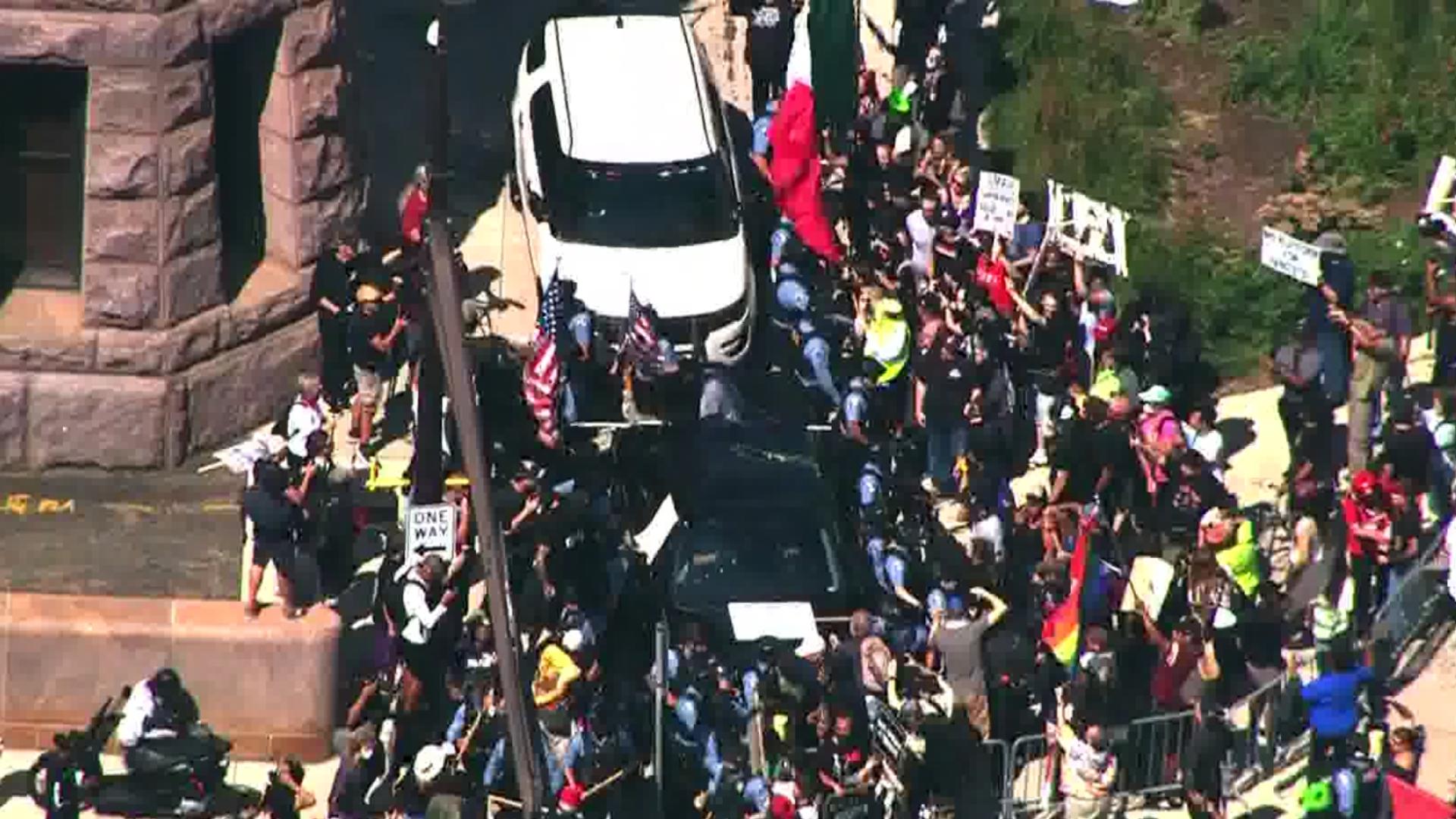 Police arrest far-right extremist Jake Lang after vehicles drive onto sidewalk in Minneapolis