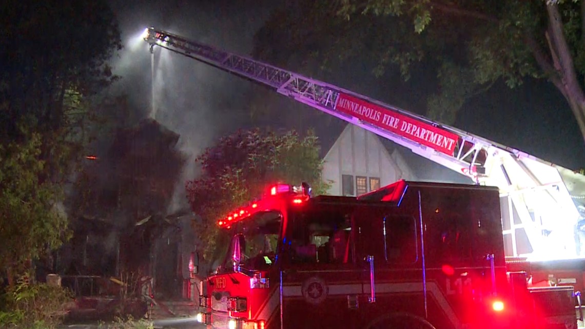 Elderly man pulled from burning house in Minneapolis