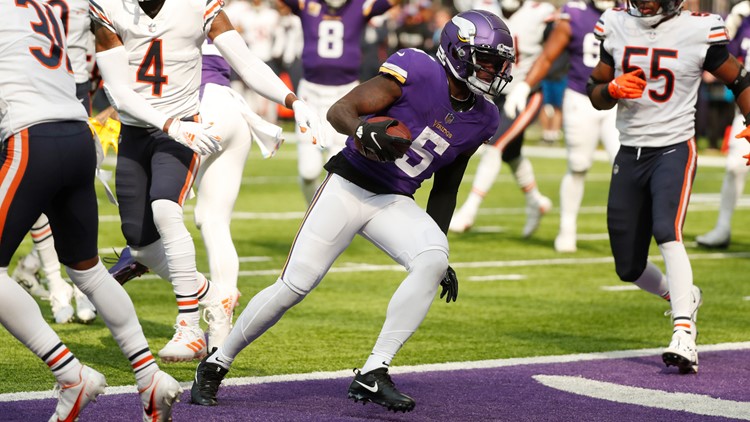 Minnesota Vikings wide receiver Trishton Jackson (9) in action