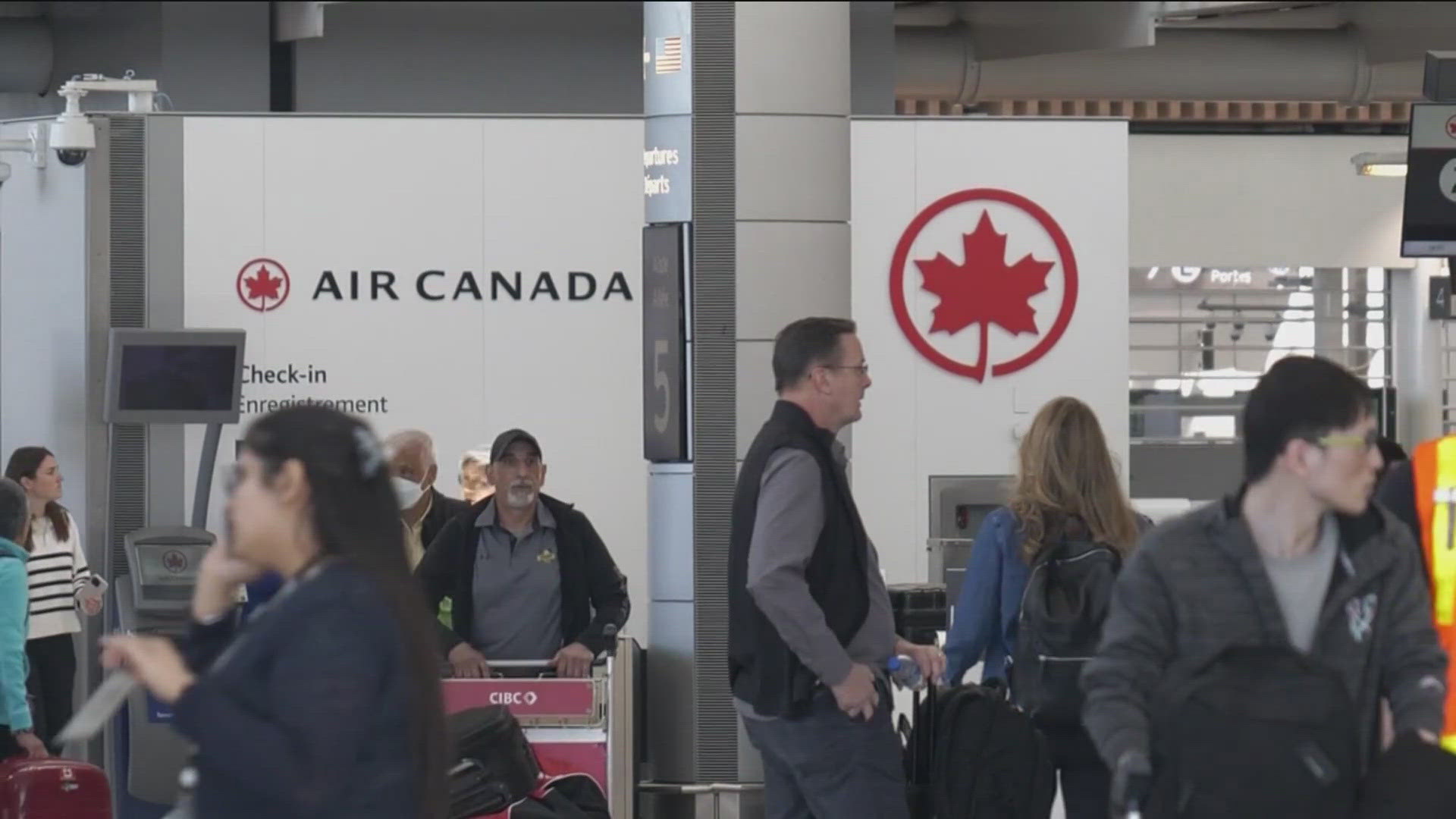 Canada's largest airline to cancel all flights if flight attendants go on strike.