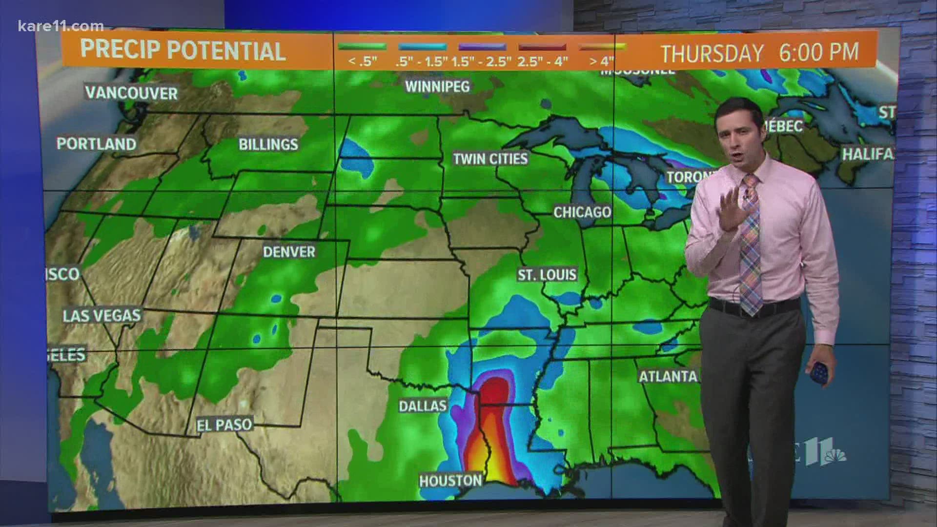 Ben tells us how tropical storms bring rain to Minnesota.