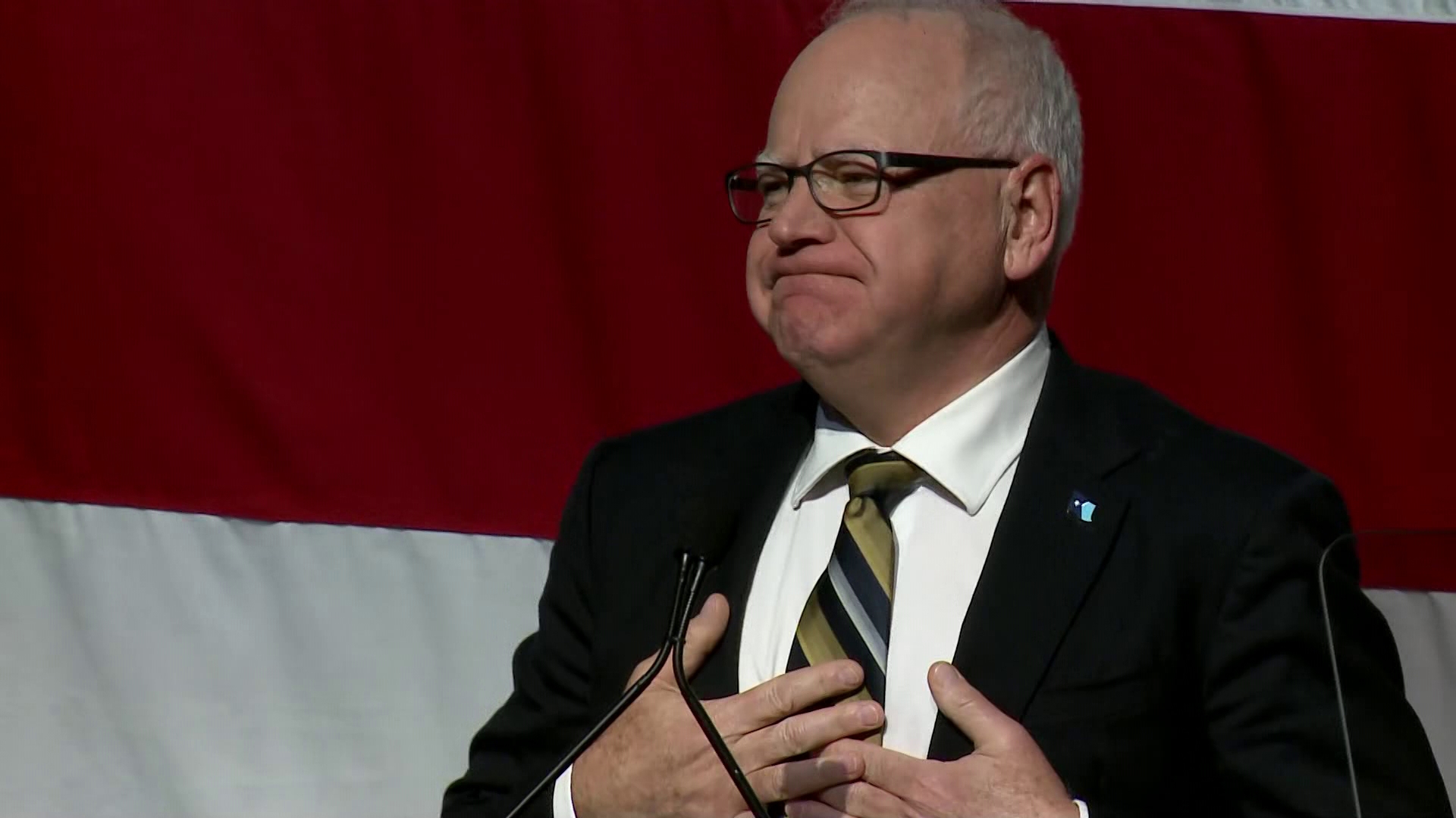 Minnesota Gov. Tim Walz went before his supporters Friday for the first time since wrapping his White House campaign with Vice President Kamala Harris.