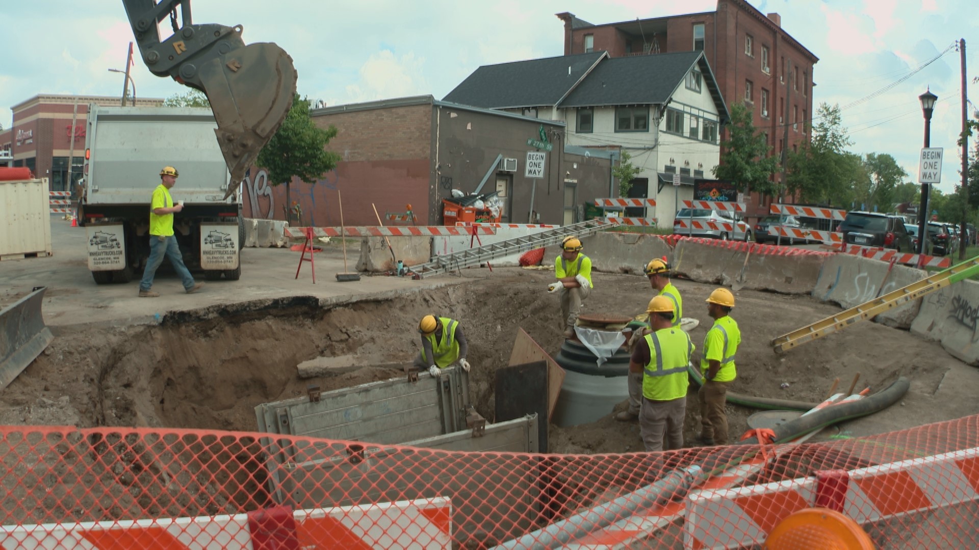 After the sinkhole led to several setbacks, the city of Minneapolis anticipates work will be completed before the end of the month.