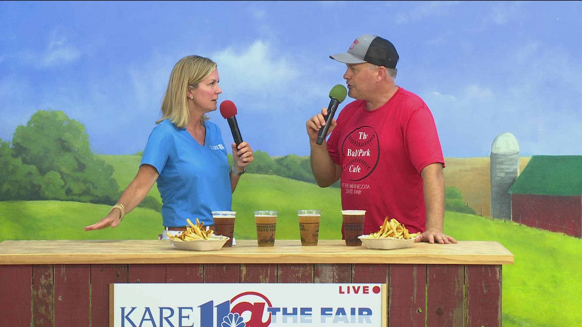 Owner Dan Theisen celebrated his 50th birthday by stopping by the KARE 11 Barn to talk about all the different beers available to the Ball Park Cafe booth.