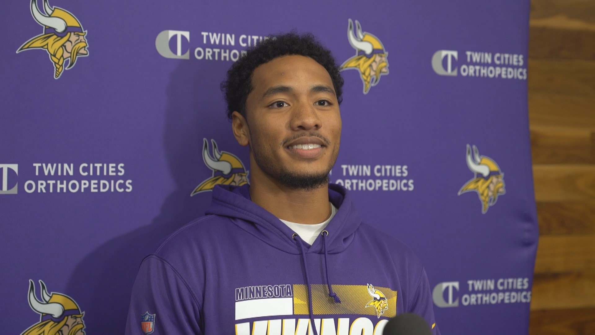 Vikings safety Camryn Bynum shares an update after his public appeal for help bringing his wife to the U.S. from the Philippines.