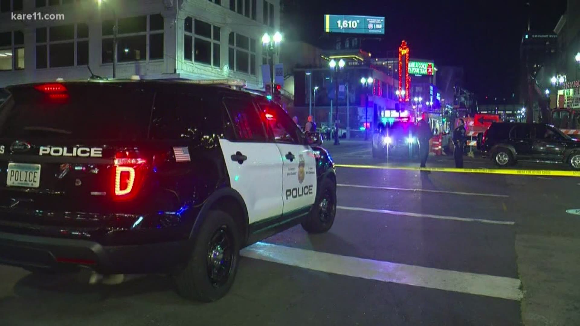 A man was found on the street with gunshot wounds in downtown Minneapolis Saturday night. Around an hour later, a man was shot in St. Paul's East Side.