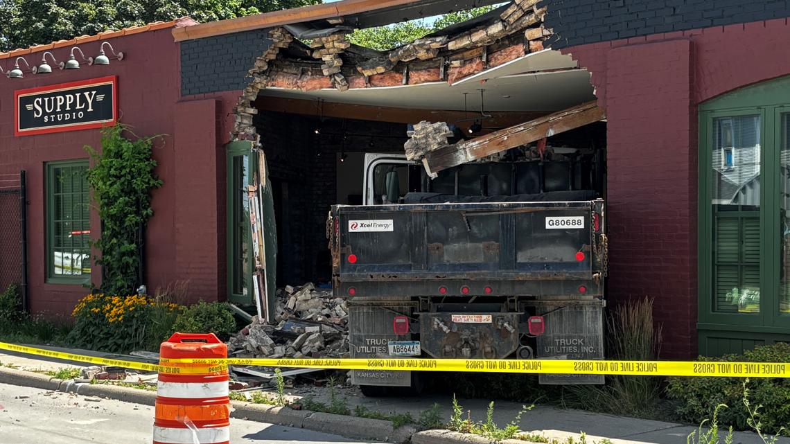 Truck crashes through art business in northeast Minneapolis