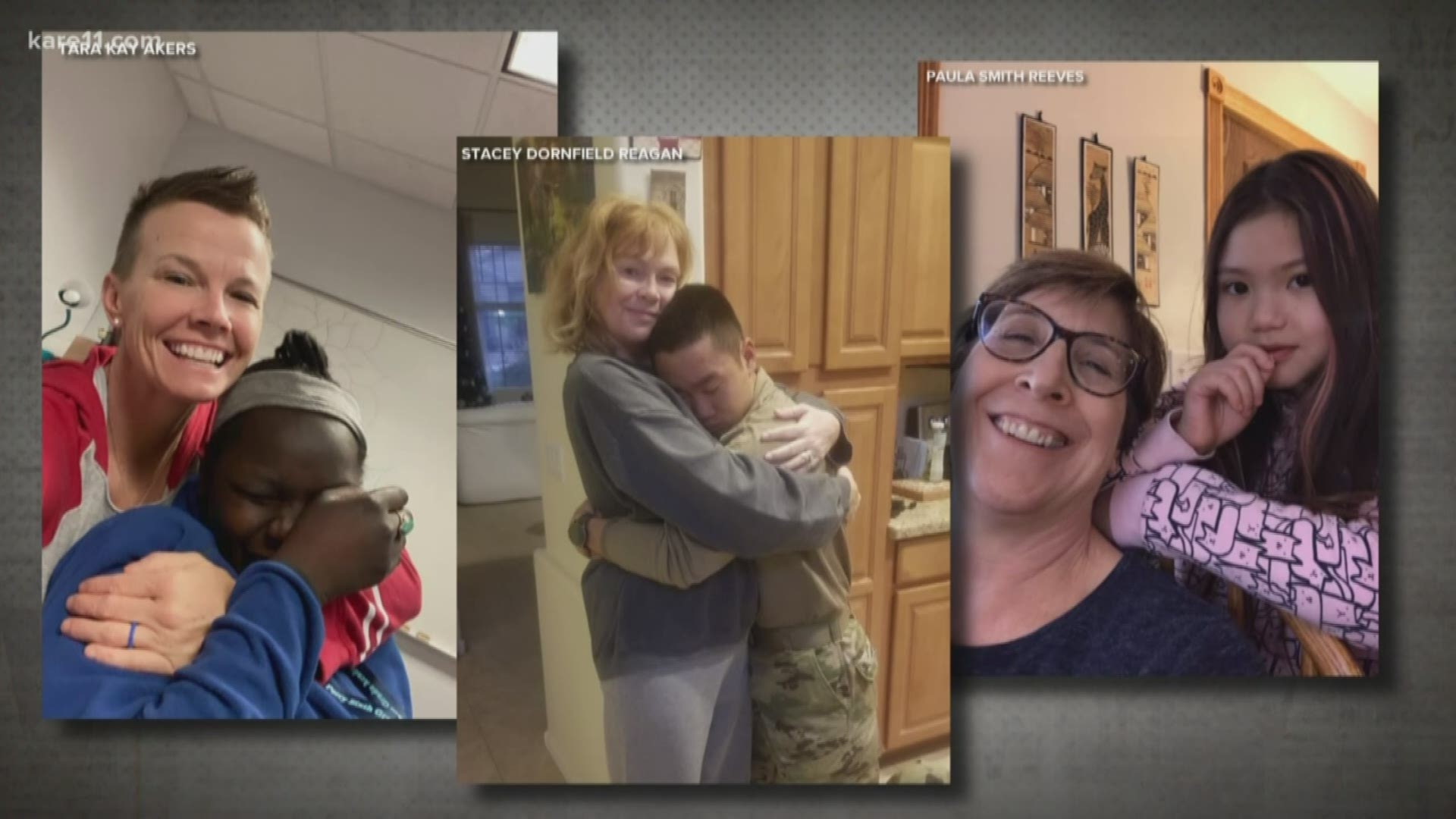 Jana Shortal asked KARE viewers to share photos of the hugs they now miss because of social distancing due to the coronavirus.
