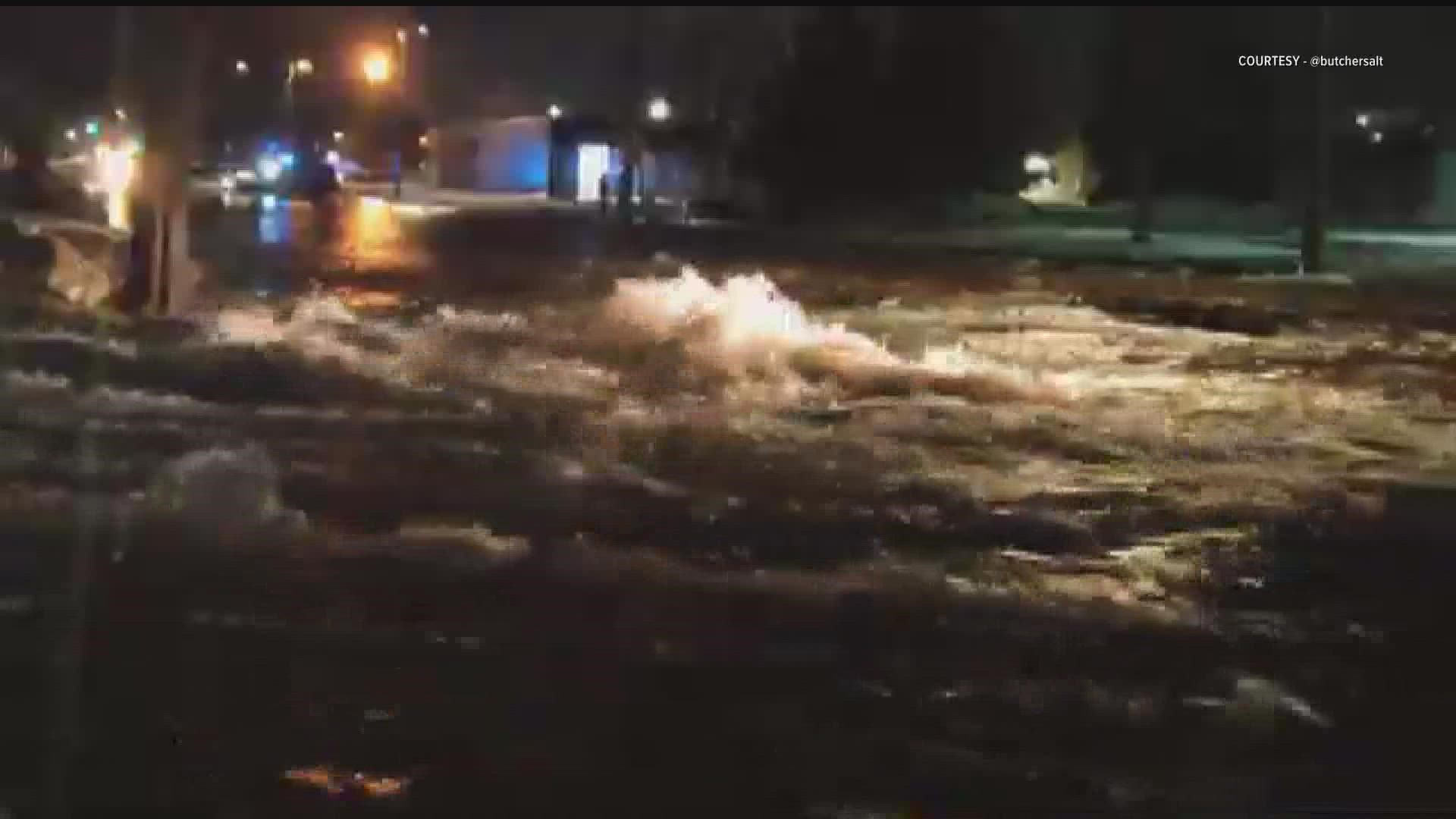 The city issued the advisory after the area was impacted by a large water main break Monday night.
