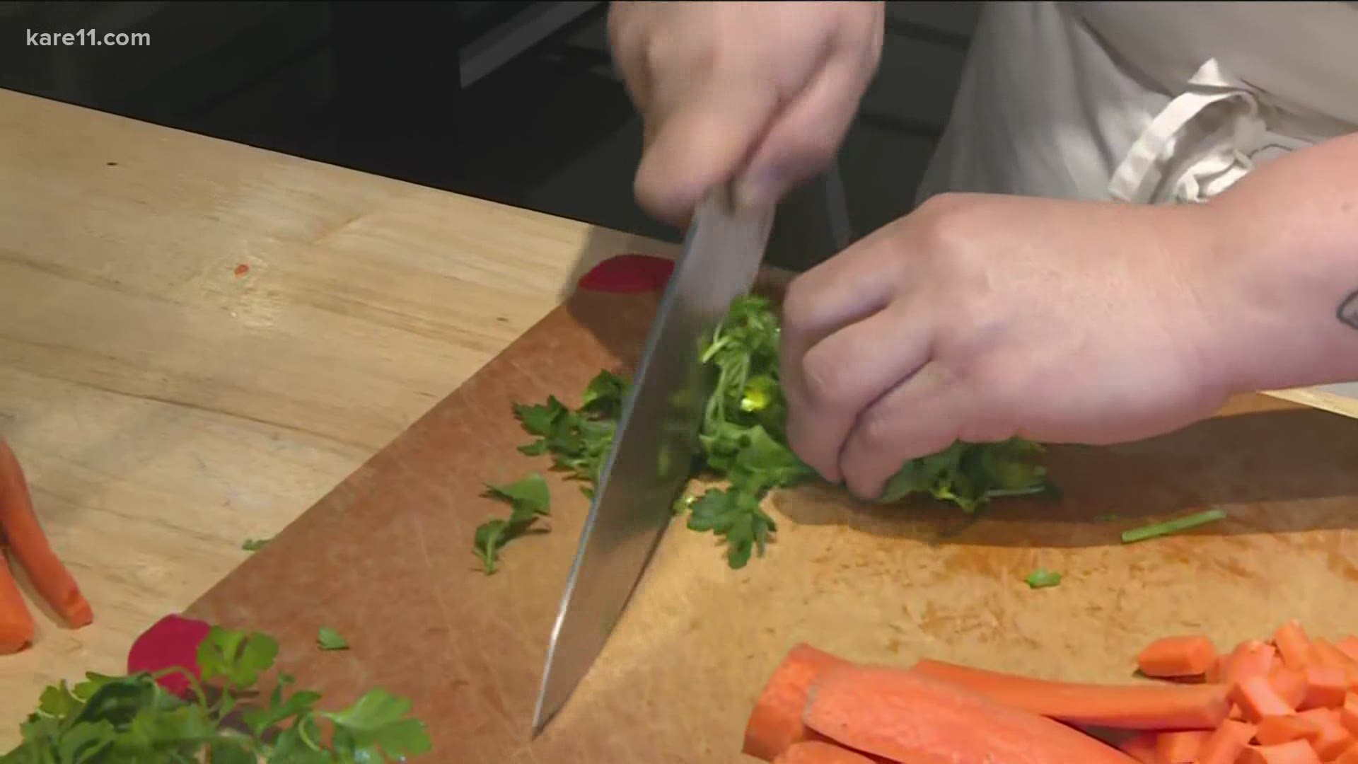 Twin Cities company Cooks of Crocus Hill gives some cooking tips and tricks, like using a chef's knife.