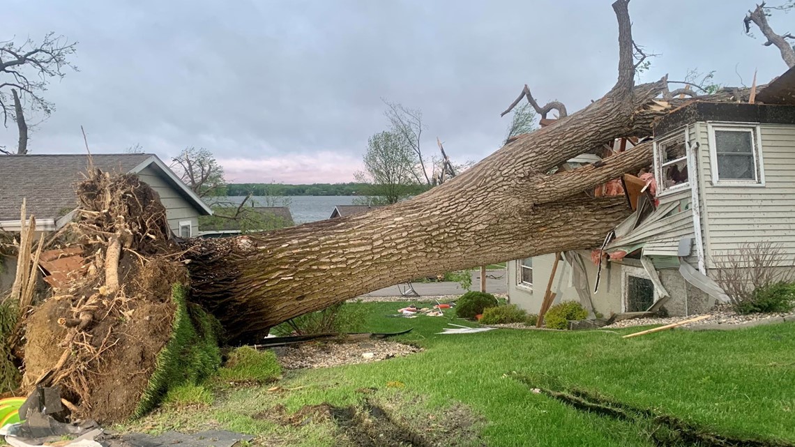 Western Minnesota storm damage storms on May 30, 2022