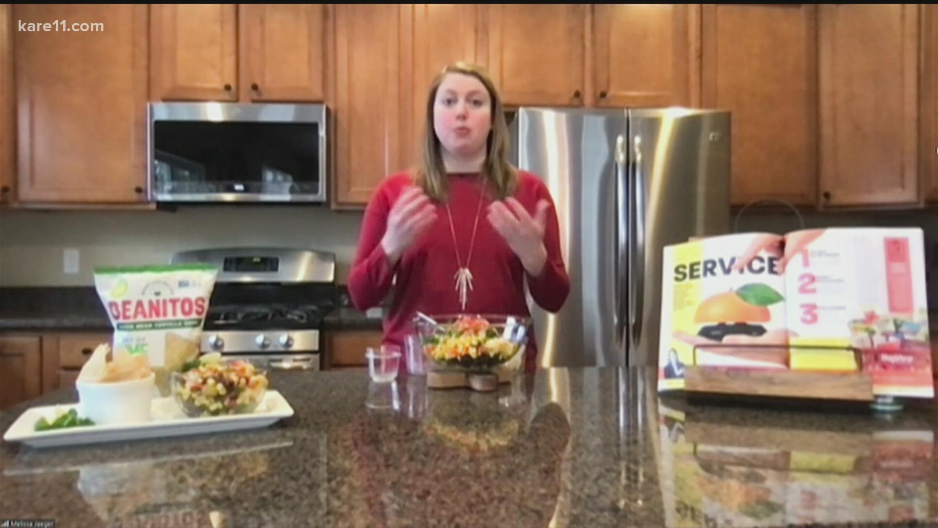 Hy-Vee dietician Melissa Jaeger joined KARE 11 Saturday to discuss heart-healthy recipes, including a mango black bean salsa.