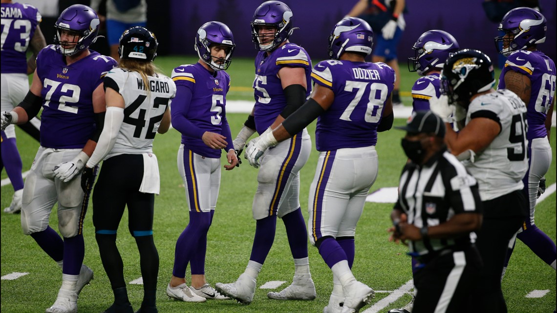 Vikings outlast error-prone Jags 27-24 on Bailey's OT kick