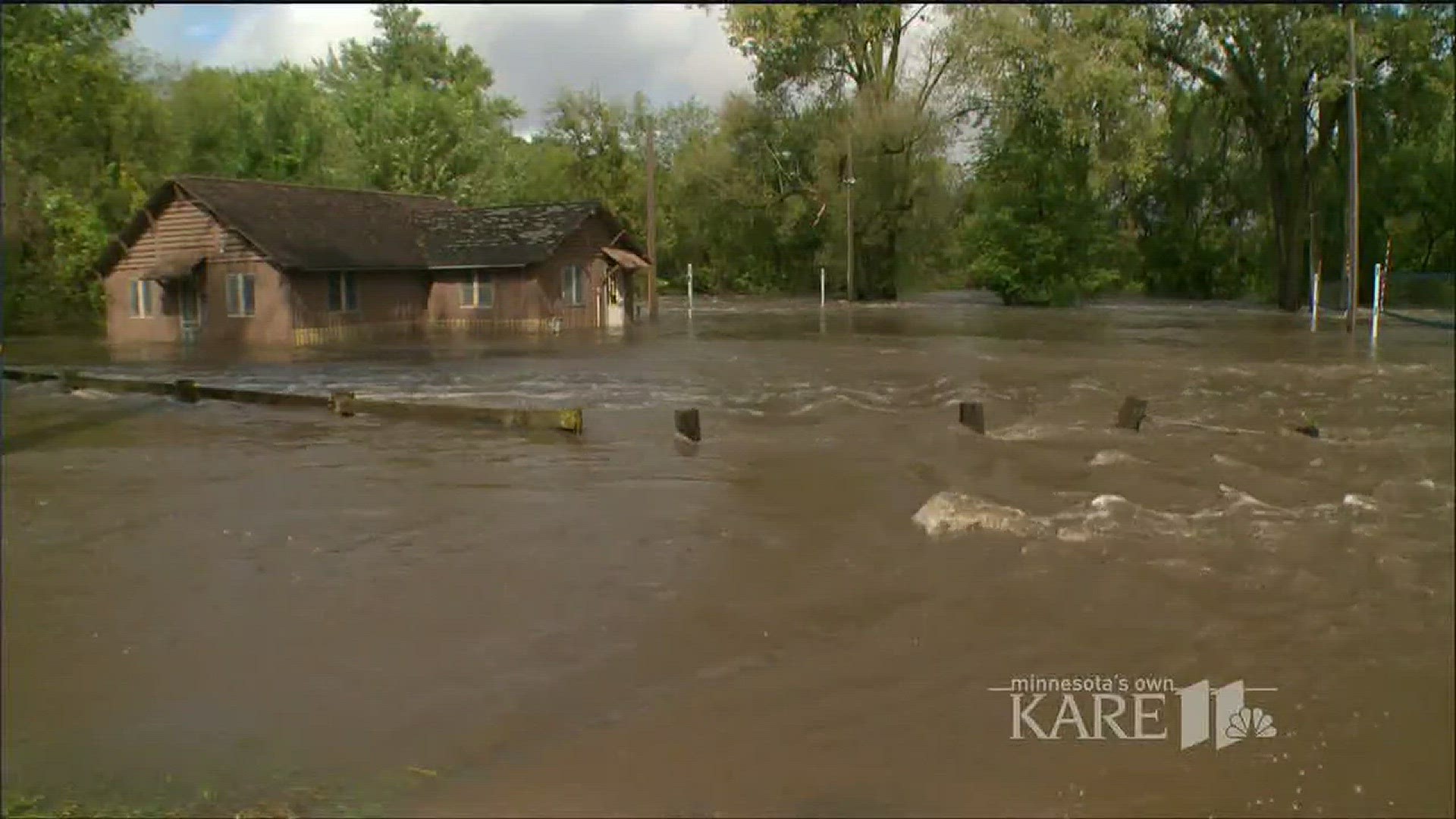 Flooding in Wanamingo is similar to the floods of 2010.