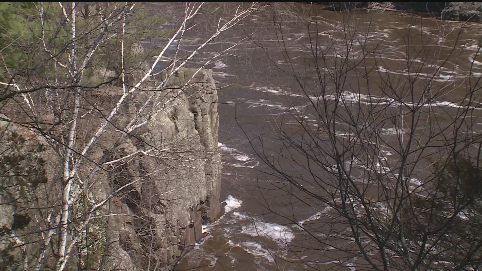 The teen slipped and fell from a ledge into the river at Interstate State Park in Taylors Falls Tuesday evening.