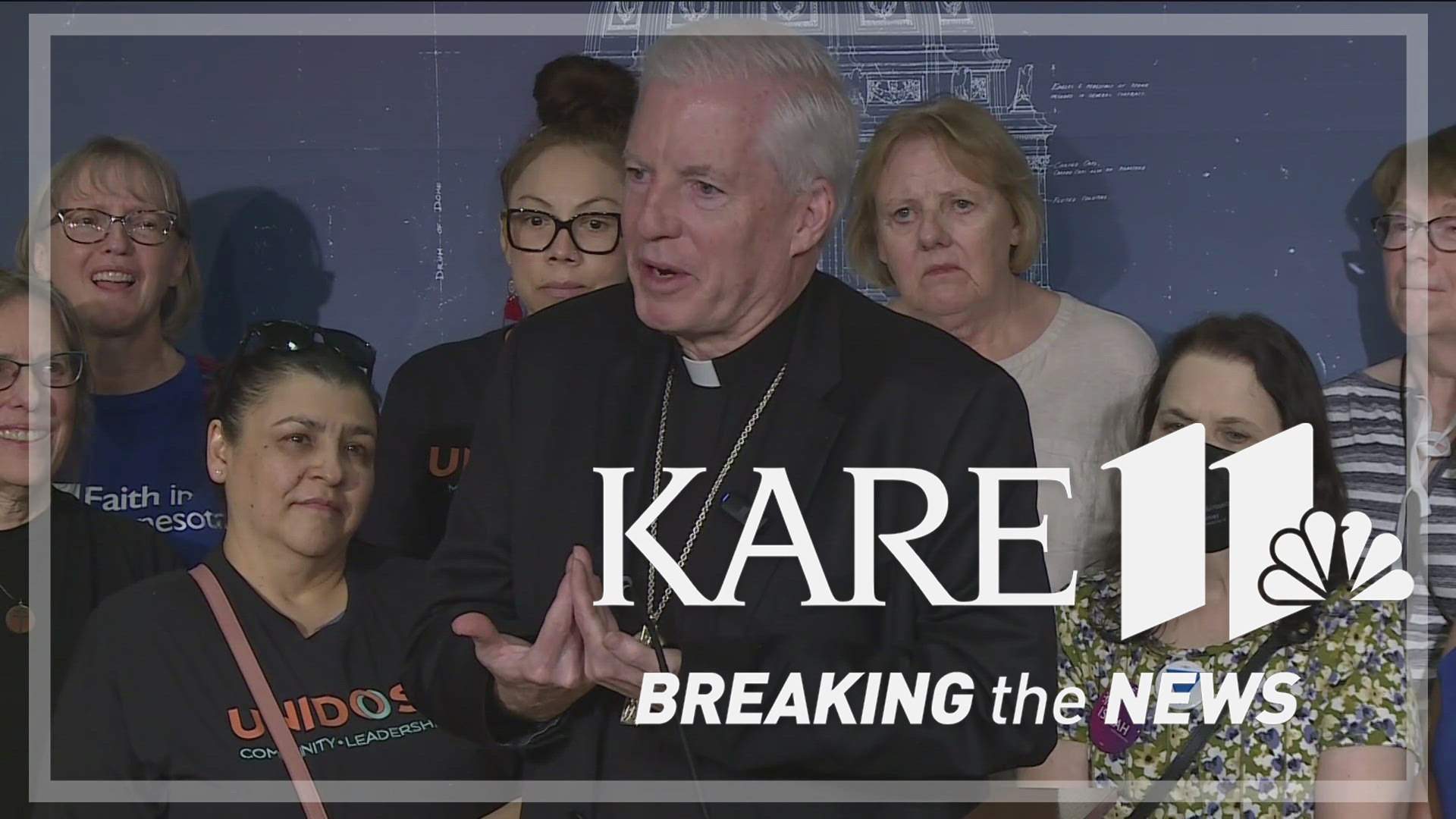 Led by Bishop Kevin Kenney, Catholic leaders stopped by the Capitol on Monday to lobby against GOP efforts to revoke health care access for undocumented immigrants. 